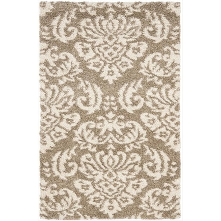 Safavieh 8 x 10 ft. Large Rectangle Beige and Cream Florida Shag Rug SG460-1311-8